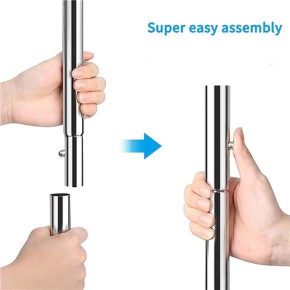 Double Rod Clothing Garment Rack, Rolling Clothes Organizer on Wheels, Chrome - Picture 2 of 6